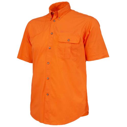 Beretta Shooting Shirt Large Short Sleeve Cotton Orange