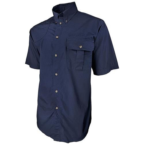 Beretta Shooting Shirt Small Short Sleeve Cotton Blue