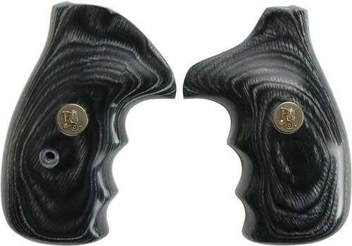 Pachmayr Laminated Wood Grips S&W K&L-Frame Rnd.Butt Black/Gry