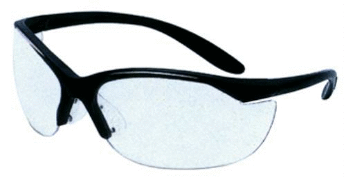 Howard Leight Industries Vapor II Eyewear Black Frame - Clear Lens Anti-Fog Coating Wrap-Around Design Comforta