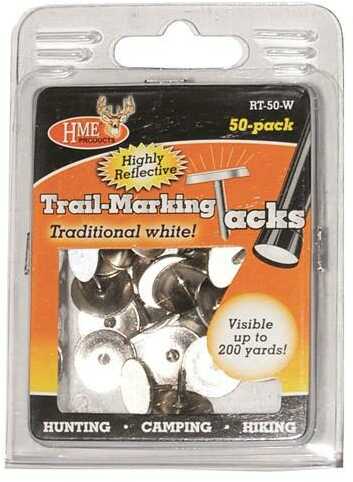 HME Trail Tacks Reflective Metal White 50/Pk