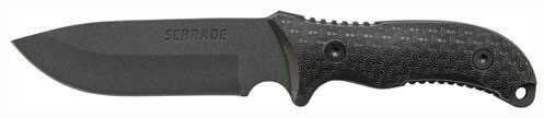 Schrade SCHF36 Frontier Fixed 5.05" 1095 Carbon Steel Drop Point Thermoplastic Black