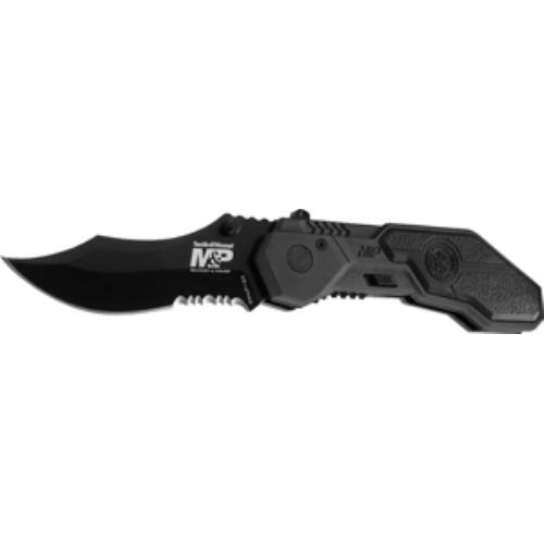 S&W Knife M&P Spring Assist 2.9" S/S Serrated Drop-img-0