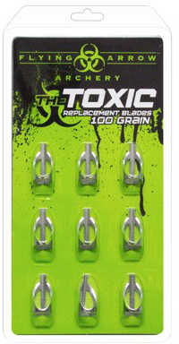 Flying Arrow Replacement Blade Toxic 100 Grains 9/Pk