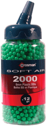 CROSMAN SOFTAIR 6MM Plastic BB'S 2000 Count Jar With Spout