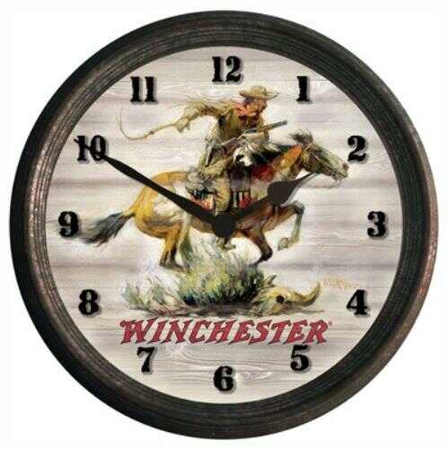 ROCKIN'W Brand Winchester Horse & Rider Wall Clock