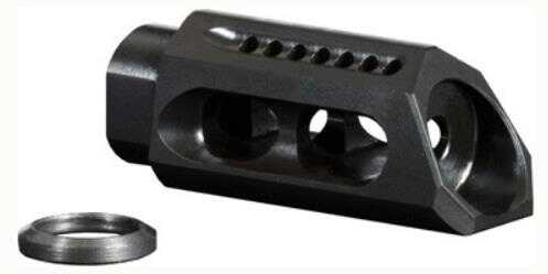 Yankee Hill Machine Co Slant Brake/Compensator Muzzle 9MM Black 1/2X36 AR YHM-85-MB-A