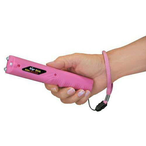 Zap ZAPSTK800FP Zap Stick Stun Gun/Flashlight Portable 9 oz Contact Pink
