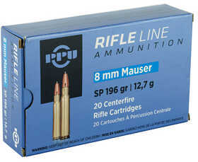 PPU 8MM MAUSER 196GR SP 20BX