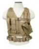 NCSTAR Tactical Vest Nylon Tan Size XS- Small Fully Adjustable PALS Webbing Pistol Mag Pouches Rifle Include