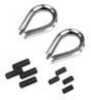 Scotty Thimble Kit, Stainless Steel, 2 Thimbles, 4 Connector