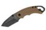 Kershaw Shuffle II Folding Knife, Tan Glass-Filled Nylon Frame, Plain Edge, 2.25" Blade, 8Cr13MOV BlackWashSteel Finish