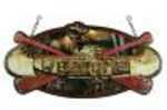 This double sided hanging steel sign is perfect for hanging from the ceiling, over your bar, etc. With the embossed art features, its quite unique and impressive.