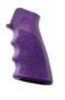 Hogue 15006 Rubber Grip with Finger Grooves with Finger Grooves AR-15 Textured Purple