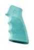 Hogue 15015 Rubber Grip with Finger Grooves AR-15 Textured Aqua Blue