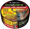 GutCheck Arrow Wipe Indicator allows instant confirmation of a vital or gut shot. Simply wipe down the full length of the arrow shaft making sure to get all surfaces around the shaft. Blood will show ...