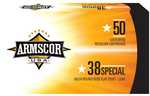 "Armscor Cowboy Pistol Ammo;38 spl. 158 gr.;RNFP 50 rd; Brass cased