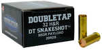 Model: SnakeShot Caliber: 32 H&R Grains: 90Gr Type: Shotshell Units Per Box: 20 Manufacturer: DoubleTap Ammunition Model: SnakeShot Mfg Number: 32HRSS2