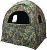 The Primal Thunderdome Ground Blind has a 2 man capacity and comes with 3 Large Windows & 3 Porthole Windows with replaceable shoot-through camo mesh.