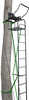 18? x 25? foot platform.;21? x 16? flip-up seat platform.;Padded flip-up adjustable shooting rail with padded arm rests constructed of durable 600d fabric.;A full body safety harness is also included....