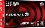 Federal American Eagle Rifle Ammunition 5.56mm 55Gr FMJ 3165 Fps 20 Round Box