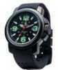 S&W Amphibian Commando Watch W/Glow Dial Rubber Band-Black