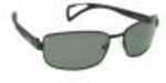 Zoinx Men Wrap Polarized Sunglasses Black Frame-Green Lens