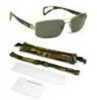 Zoinx Men Wrap Polarize Sunglasses Bronze Aviator-Green Lens