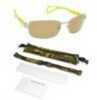 Zoinx Men Wrap Polarized Sunglasses Silver Frame-Amber Lens