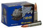 7.62X39mm 500 Rounds Ammunition BEAR 124 Grain Full Metal Jacket
