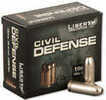 Link to Liberty Civil Defense Ammunition Is a High Quality Accurate Load Designed For Self Defense. This Copper Monolithic fragmenting Hollow Point Is Designed For Excellent Penetration And Excellent Expansion. This Light Bullet Will Travel Very quickly And Will Feel softer Shooting. Specifications: 10mm Auto 60 Grain Copper Fragmenting Hollow Point Nickel Plated Brass Cased ReLoadable Muzzle Velocity: 2400 Fps Muzzle Energy: 770 ft/Lbs Uses: Personal Protection And Self Defense