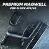 Shield Arms Premium Magwell Fits Glock 43X/48 Aluminum Anodized Finish Black G43X48-MAGWELL-PRM-BLK