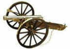 Reminiscent of the cannon used by the armies of both the North and South during the Civil War. Features metal-rimmed wheels and is offered in large scale .69 caliber with authentic accessories. This c...