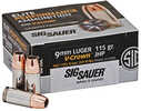 9mm Luger 115 Grain Jacketed Hollow Point 1000 Rounds Sig Sauer Ammunition