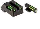 LITEWAVE H3 Tritium White Ring Front Sight Set W/ Green LITEPIPES