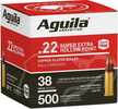 Aguila Super Extra High Velocity Rifle Ammunition .22 LR 38 Gr CPHP 1280 Fps 500/ct