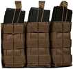 Durable open-top triple magazine pouch. Molle web backing for user customization and attachment to most carriers bags and tactical gear. Holds 3-AR15 AR10 AK47 and other carbine and tactical magazines...