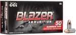 CCI Blazer Aluminum Handgun Ammunition 9mm Luger 115 Gr FMJ 1145 Fps 50/ct