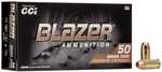 CCI Blazer Brass Handgun Ammunition .40 S&W 180 Gr FMJ 985 Fps 50/ct