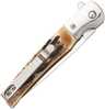 Features:	Handle Material :&nbsp;Genuine India Stag Bone	Blade Material:&nbsp;D2 Tool Steel	Open Length:&nbsp;7 5/8"	Closed Length:&nbsp;4 1/4"	Blade Length:&nbsp;3 3/8"	Weight:&nbsp;3....