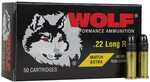 Wolf .22 LR Match Extra ammunition was bred with one goal in mind: to win. Over the years it has earned an enviable reputation in national and international competition. It provides consistent X-ring ...