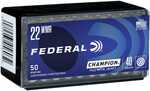 Federal Champion Rimfire Ammunition .22 WMR 40 Gr FMJ 50/Box