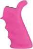 Hogue AR-15/M-16 Rubber Beavertail Grip With Finger Grooves-Pink