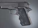 Hogue Colt Officer Rubber Grips With Finger Grooves Black
