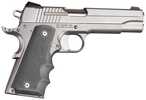 Hogue 1911 Govt Rubber Handgun Grips With Finger Grooves Slate Grey