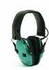 The Howard Leight Impact Sport Electronic Earmuff in TEAL amplifies sound while automatically blocking hazardous noise. Directionally placed stereo microphones amplify sound for more natural hearing w...