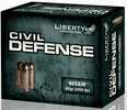 Link to Liberty Civil Defense ammunition is a high velocity extremely accurate load designed for self-defense. The 60 Grain Lead-Free Fragmenting Hollow Point bullet travels at 2000 feet per second resulting in 10 inches of ballistic gel penetration. This light bullet high velocity round yields less felt recoil. This ammunition is new production non-corrosive and requires no weapons modifications.</p>he 40 S&W Lead Free load averaged 1989 fps out of the Glock 22.  From the SIG P226 the velocity was slig