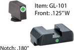 Ameriglo Tritium i-Dot Night Sight For Glock 17-39 / Front - Green Outline White Rear Square