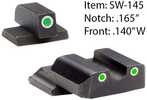 Ameriglo Classic Style Night Sight Set For S&W M&P Shield / Front Tritium - Green Outline White Rear