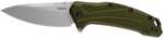 Kershaw Link Drop Point Knife Olive Aluminum (3.25" Stonewash 20Cv)